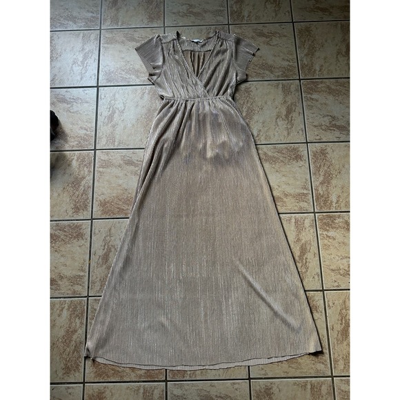 Baltic Born Dresses Baltic Born Athena Pleated Maxi Dress Size Medium Gold - Picture 6 of 13